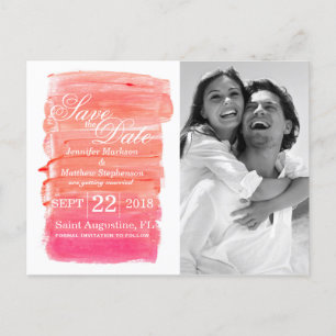 Cartes de faire-part de mariage à l'aquarelle rose