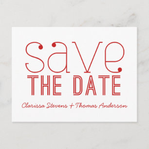 Cartes de faire-part de mariage à typographie tend
