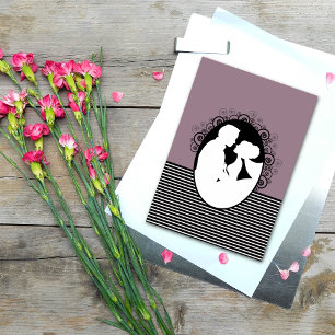 Cartes de Faire-Part de Mariage avec Silhouettes d