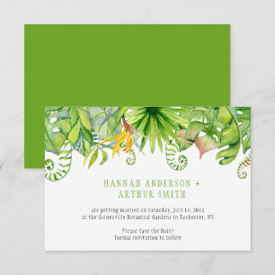 Cartes de Faire-Part de Mariage Fleurs Tropicales