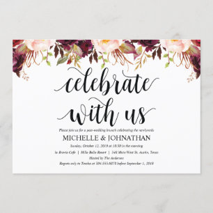 Cartes de Faire-part de mariage Rustique Bourgogne