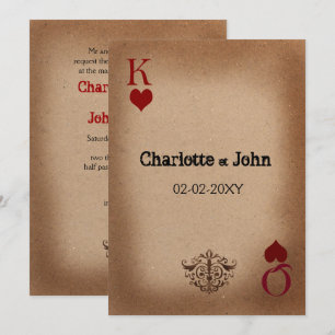 Cartes de Faire-part de mariage Rustiques Las Vega