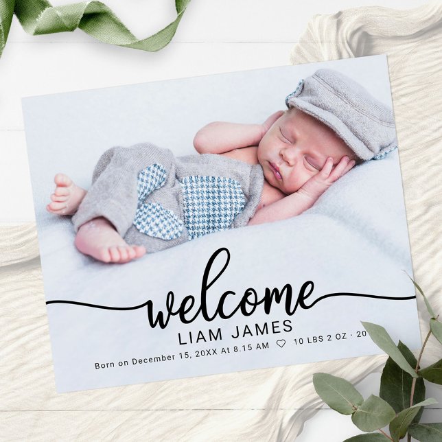 Cartes de Faire-part de naissance de budget photo (Créateur téléchargé)