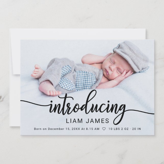 Cartes de Faire-part de naissance photo de la call (Devant)