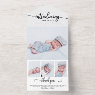 Cartes de Faire-part de naissance photo de la call