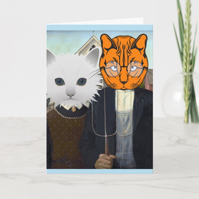 CARTES DE FÉLICITATIONS DE MARIAGE DE CHAT (Devant)