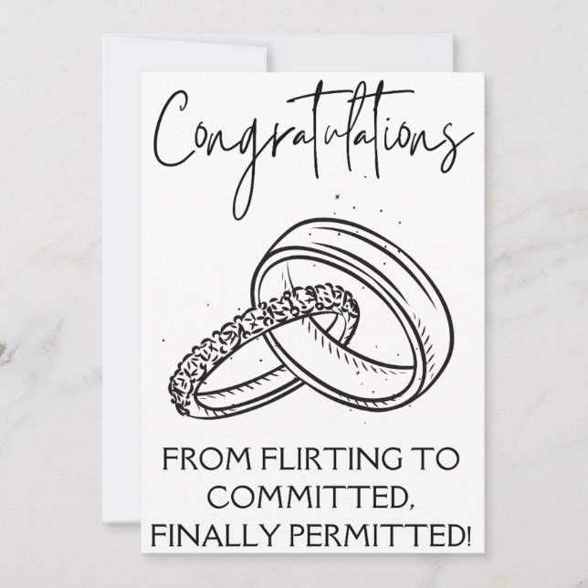 Cartes de félicitations fiançailles (Devant)