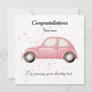 Cartes de félicitations pour le test de conduite d