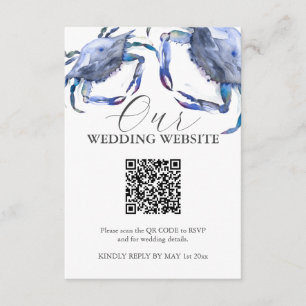 Cartes de fermeture Mariage de crabe d'aquarelle