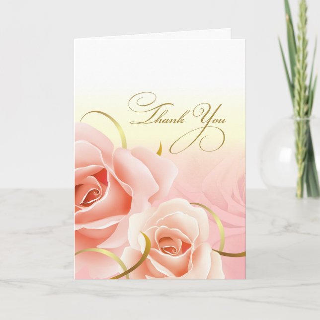 Cartes de fête d'anniversaire de Peach Rose rose (Devant)