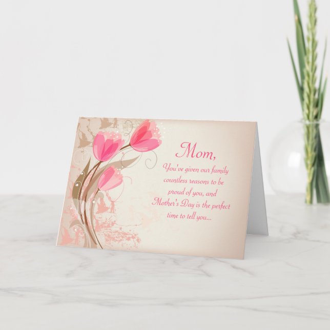 Cartes de fête des mères élégantes (Devant)