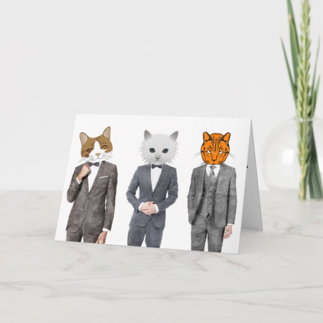 CARTES DE FÊTE DES PÈRES CAT DAD (Devant)