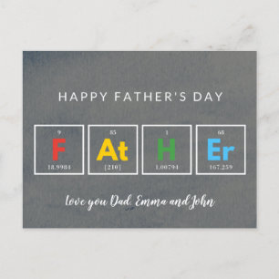 Cartes de fête des pères Cool Coloré