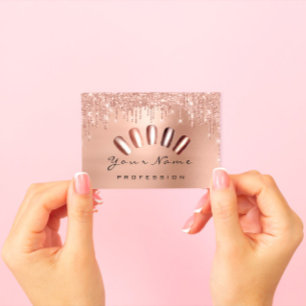 Cartes de fidélité 10 clous de Rose dorés