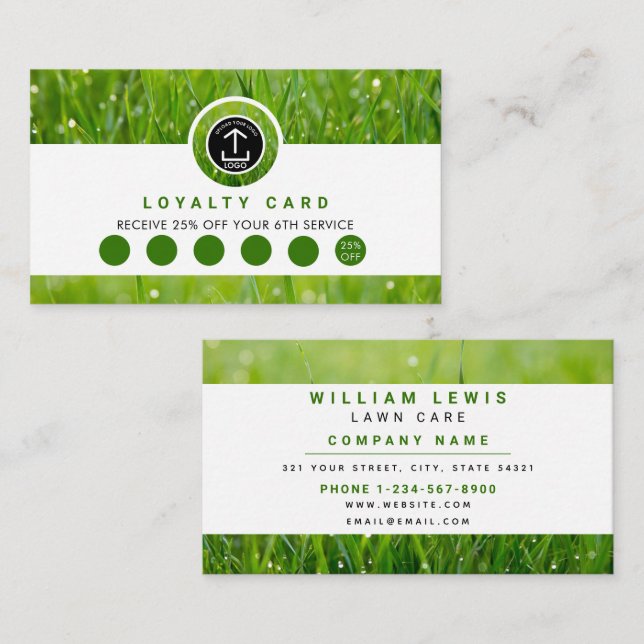 Cartes de fidélité Landscaping (Devant / Derrière)