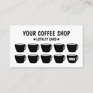 Cartes de fidélité minimalistes au café