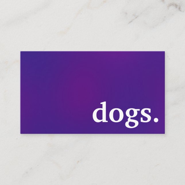Cartes de fidélité pour chiens modernes (Devant)