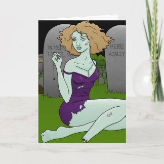 cartes de fille de zombi