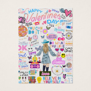 CARTES DE FILLE VALENTINE INCRAINTES (Pack de 100)