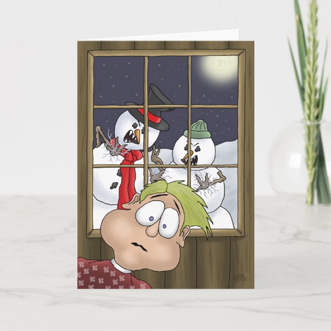 Cartes de fin de année de dessins animés : Zombies (Devant)