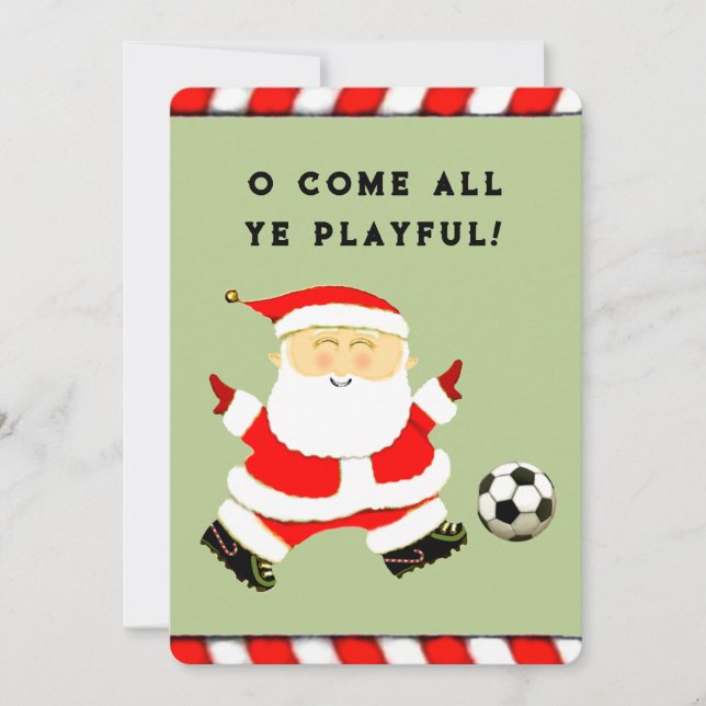 cartes de fin de année de football amusants (Devant)