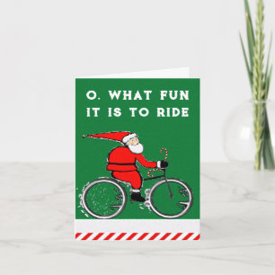 Cartes de fin de année de Noël cycliste