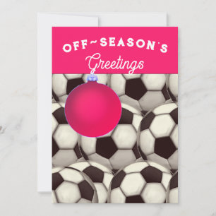 Cartes de fin de année de Noël de football