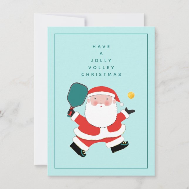 Cartes de fin de année de Noël de Pickleball (Devant)