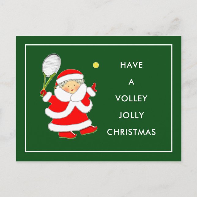 Cartes de fin de année de Noël de tennis (Devant)