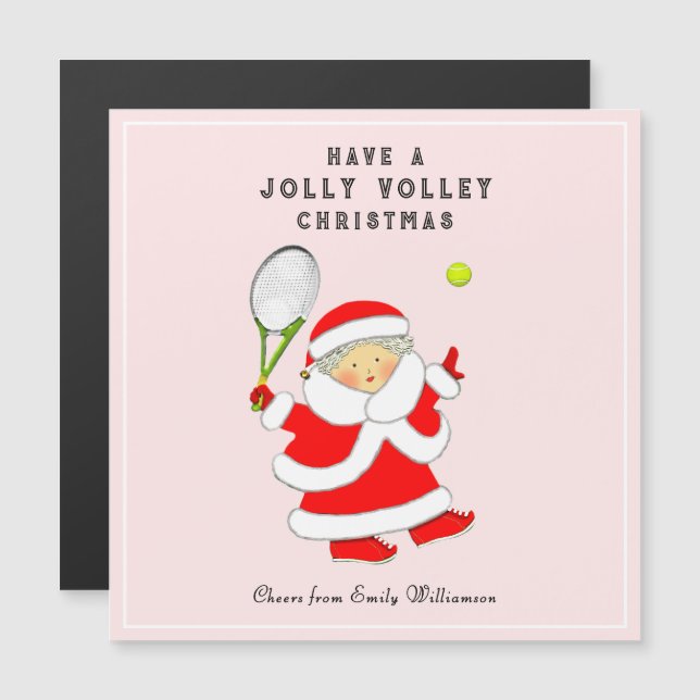 Cartes de fin de année de Noël de Tennis Créatif (Devant / Derrière)