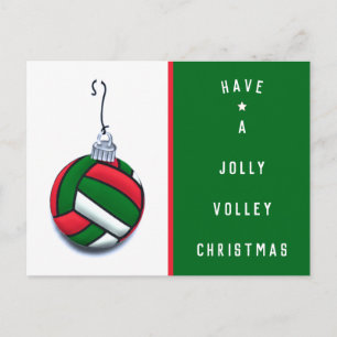 Cartes de fin de année de Noël de volley-ball