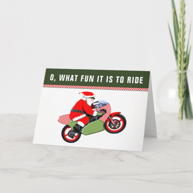 Cartes de fin de année de Noël Motocross (Devant)