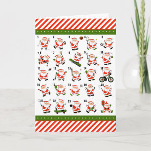 cartes de fin de année de Noël sportifs