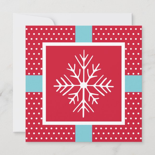 Cartes de fin de année de snowflake (Devant)