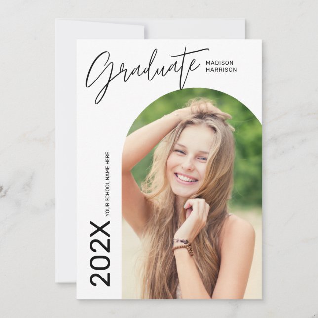Cartes de fin d'études avec photo personnalisée (Devant)