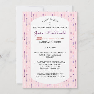 Cartes de flèches roses - Invitation à une fête de
