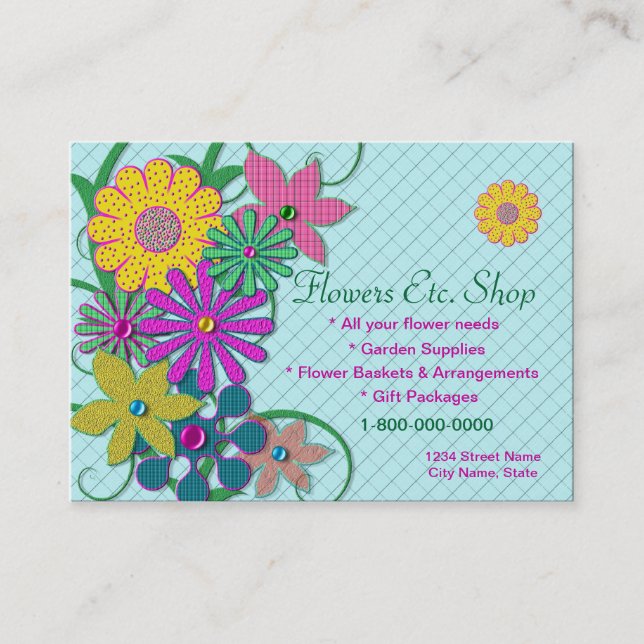 Cartes de fleur d'affaires (Devant)