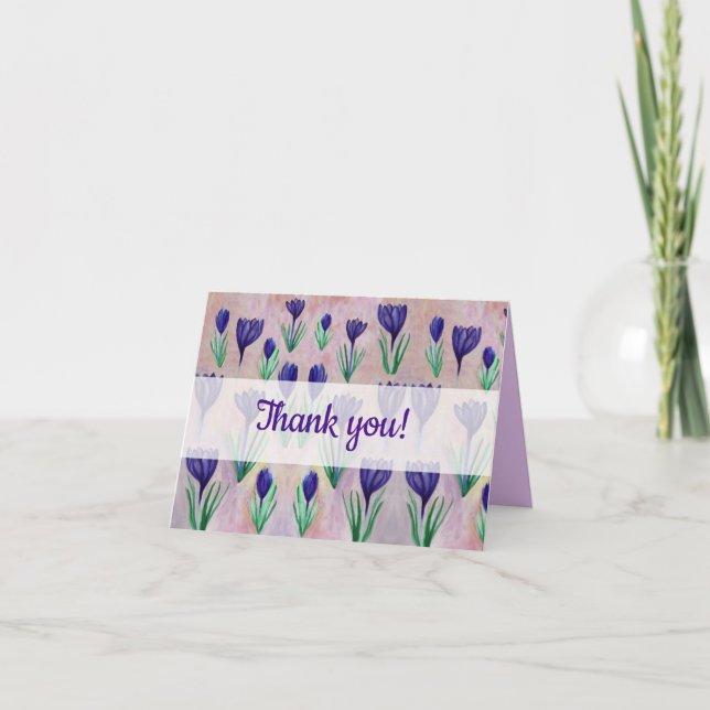 Cartes de fleurs de crocus (Devant)