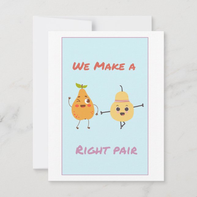 Cartes de Galentines amusantes et jeu de mots de p (Devant)