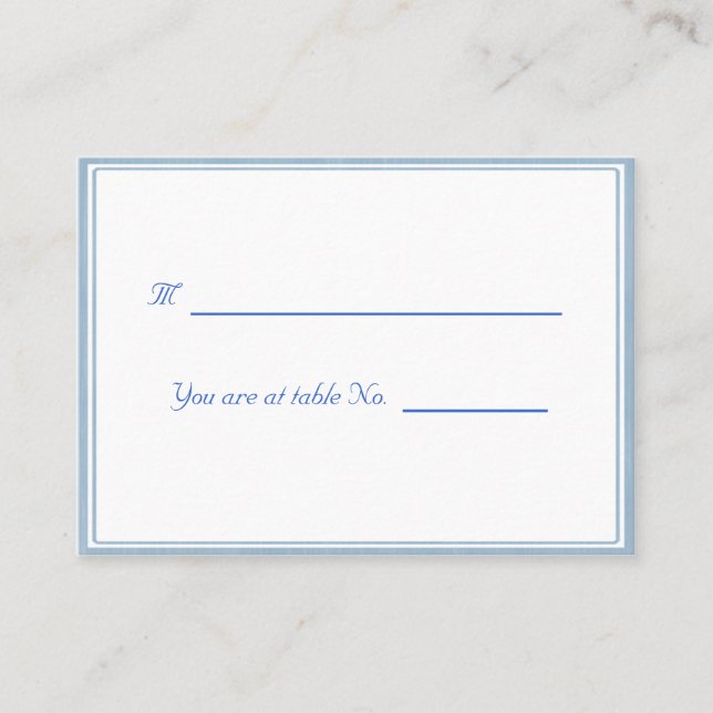 Cartes de garde encadrées bleu blanc (Devant)