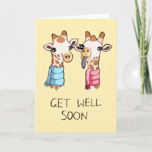 Cartes de Giraffes mignonnes Dessin Obtenir Bien B
