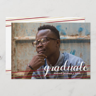 Cartes de graduation marron et or