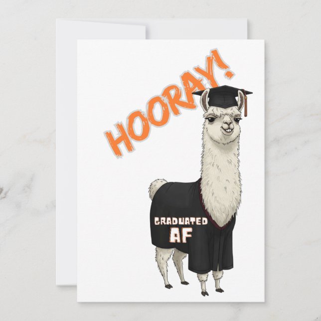 Cartes de Graduation Snarky & Cute - Llama & More! (Devant)