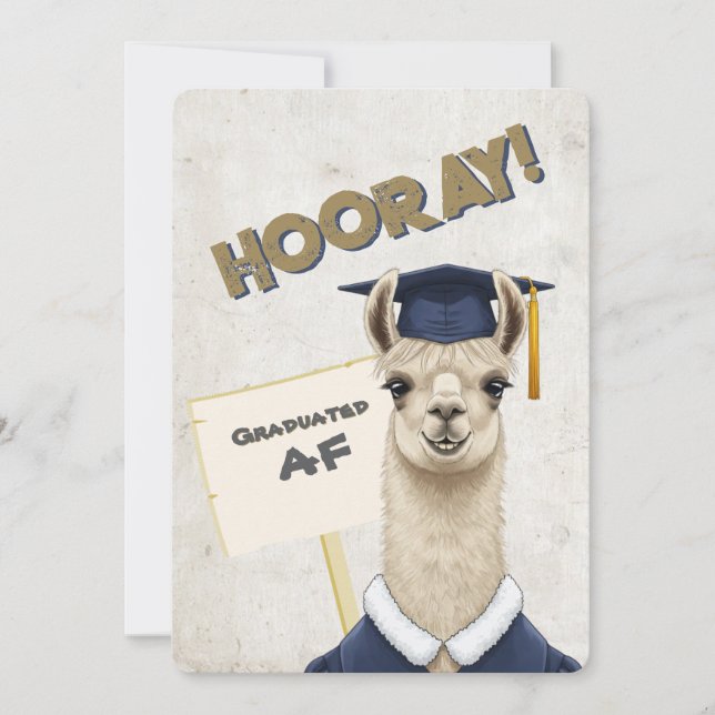 Cartes de Graduation Snarky & Cute - Llama & More! (Devant)