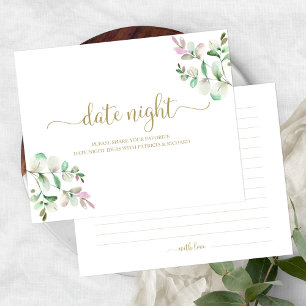 Cartes de Jar de Soirée de Date de Fiançailles de