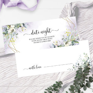 Cartes de Jar de Soirée de Date de Fiançailles de