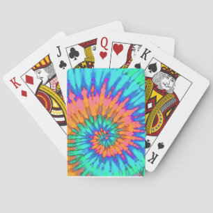 Cartes de jeu à tarte orange, rose et bleu
