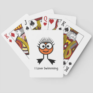 Cartes de jeu anormales de bain (oranges)