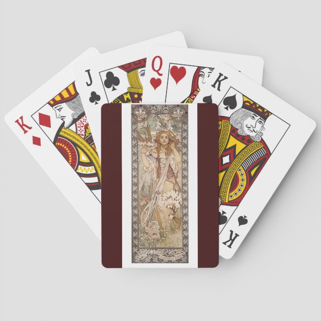 Cartes de jeu Art Nouveau Mucha (dos)