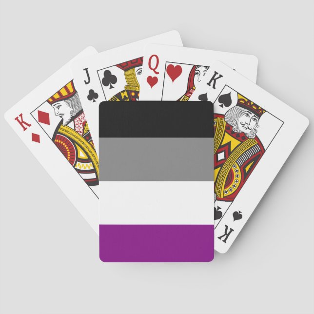 cartes de jeu asexuelles de drapeau (dos)